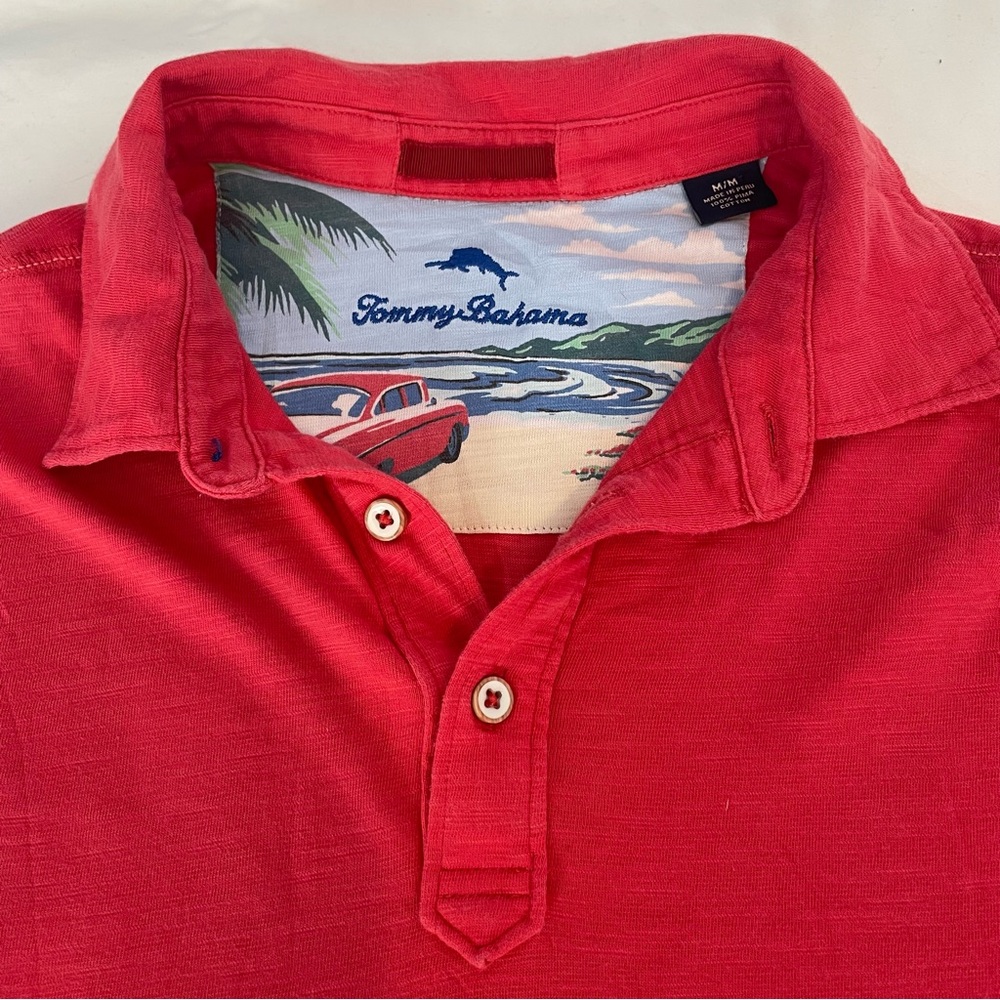 Tommy Bahama Elegant Red 100% Pima Cotton Long Sleeve